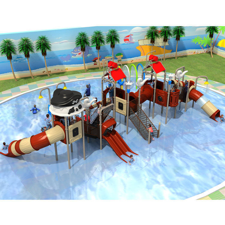 Parque de atracciones acuático, piscina, equipo de juegos para niños, parque acuático