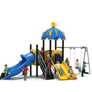 OL21-BHS160-04 Play House House Slide Slide Playground